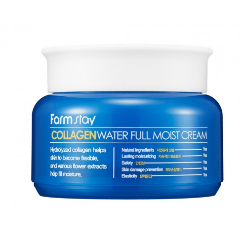 Увлажняющий крем для лица с гидролизованным коллагеном Farm Stay Collagen Water Full Moist Cream