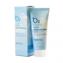 Пенка для очищения кожи FarmStay O2 premium AQUA foam cleansing