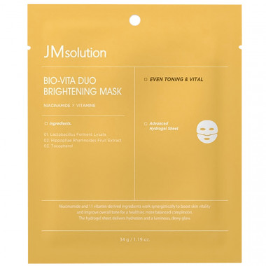 Тающая гидрогелевая маска с ниацинамидом JMsolution Bio-Vita Duo Brightening Mask
