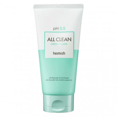 Слабокислотный гель для умывания для чувствительной кожи Heimish pH 5.5 All Clean Green Foam