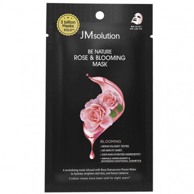 Тканевая маска с экстрактом розы JMsolution Be Nature Rose & Blooming Mask