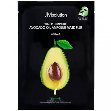 Питательная ультратонкая маска с авокадо JMsolution Water Luminous Avocado Oil Ampoule Mask Plus