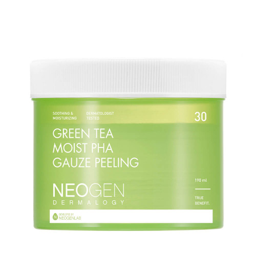 Пилинг-пэды с зеленым чаем  Neogen Dermalogy Green Tea Moist PHA Gauze Peeling