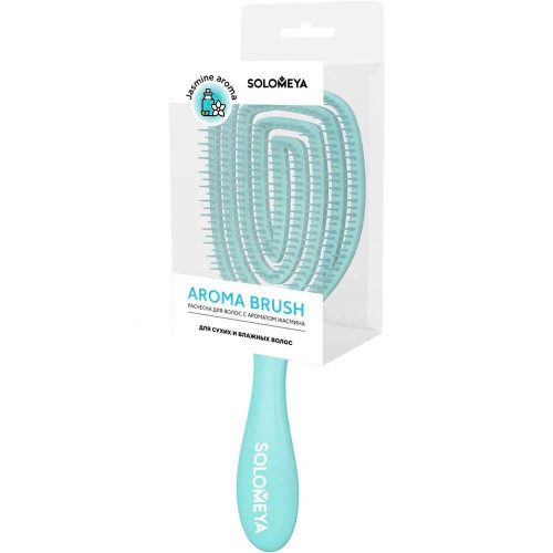 Массажная расчёска с ароматом жасмина Solomeya Wet Detangler Brush Oval Jasmine