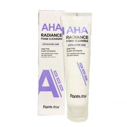 Пенка с AHA кислотой FarmStay AHA Radiance foam Cleancer