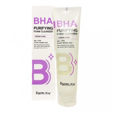 Пенка с BHA кислотой FarmStay BHA Purifying Foam Cleanser